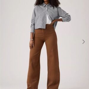 Levi's Brown Flare & Wide Leg Jeans